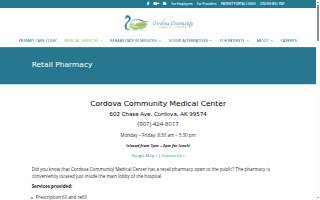 Cordova Community Medical Center Pharmacy (CCMC Pharmacy)