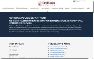 Cordova Police Department website