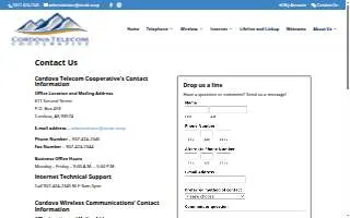 Cordova Telephone Cooperative website