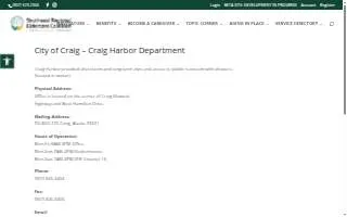Craig City Harbormaster website
