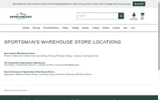 Sportsman's Warehouse of Crooked Creek website