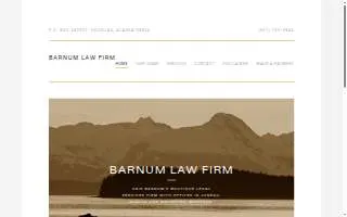 Barnum Law Firm of Douglas website