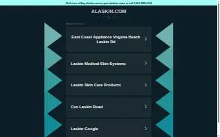 AlaSkin Dermatology of Egegik website