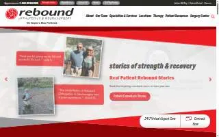 Rebound Sports and Orthopedic Physical Therapy website