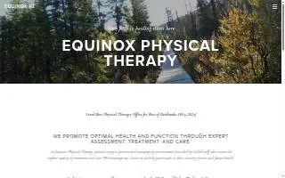 Equinox Physical Therapy website