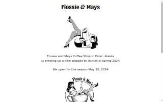 Flossie and Mays Coffee Shop website