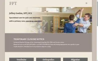 Fairbanks Physical Therapy website