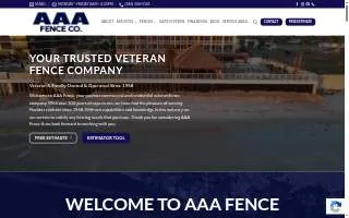 AAA Fence, Inc. of Fort Richardson website