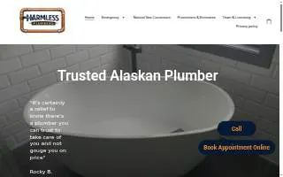 Harmless Plumbing website