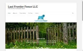 Last Frontier Fence LLC of Clear website