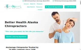 Better Health Alaska Chiropractors - South Anchorage website