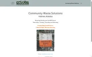 Community Waste Solutions website