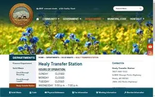 Healy Transfer Station website