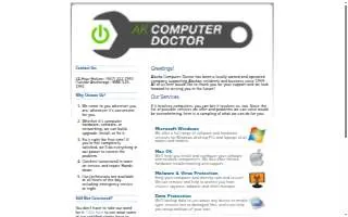 Alaska Computer Doctor website