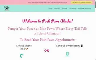 Posh Paws Doggy Salon website