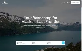 Juneau Vacation Homes website
