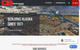 Davis Block & Concrete Co website