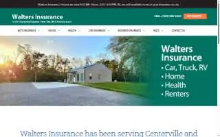 Walters & Associates Insurance website