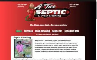 A2 Septic Pumping and Drain Cleaning of Wasilla website