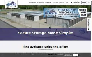 Alaska EZ Storage of Wasilla website