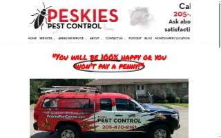 Peskies Pest Control of Alabaster website