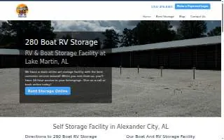 280 Boat RV Storage website