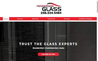 Henderson Glass of Alexander City website