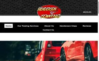 Henderson Towing of Alexander City website