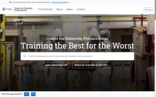 Center for Domestic Preparedness website