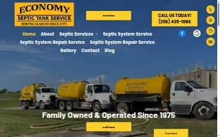 Economy Septic Tank Service website