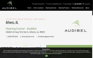 Hearing Center - Audibel of Athens website