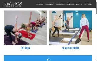 Studio108 Yoga Center website