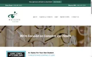 Basden Eye Care website