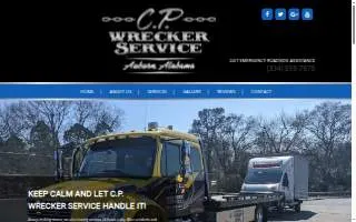CP Wrecker Service website