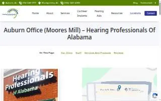 Hearing Professionals of Alabama website
