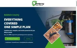 SafeSpray Pest Control of Auburn website