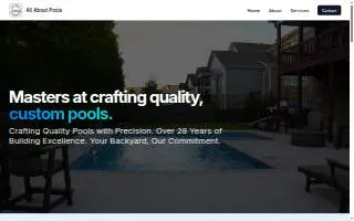 All About Pools Al website