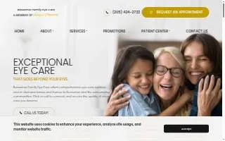 Bessemer Family Eye Care website