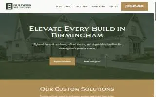 Builders Millwork website