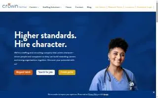 Crown Staffing of Bessemer website