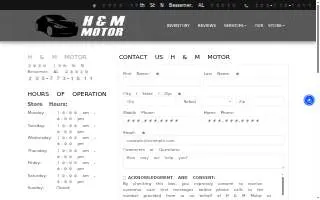 H & M Motor LLC website