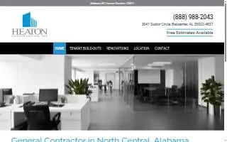 Heaton Construction Inc of Bessemer website