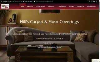 Hill's Carpet & Floor Coverings of Bessemer website