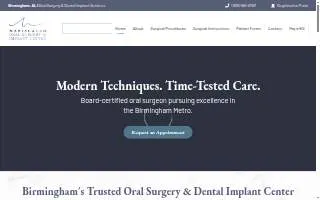Maniscalco Oral Surgery and Implant Center of Bessemer website