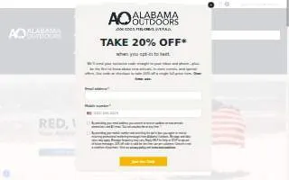 Alabama Outdoors of Birmingham website