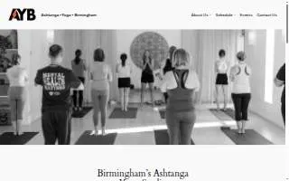 Ashtanga Yoga Birmingham website