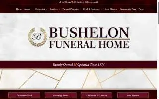Bushelon Funeral Home website