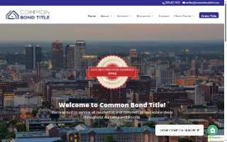 Common Bond Title LLC website