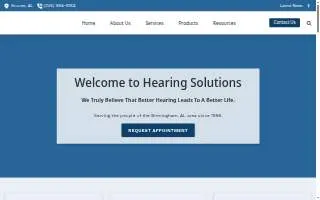 Hearing Solutions of Birmingham website