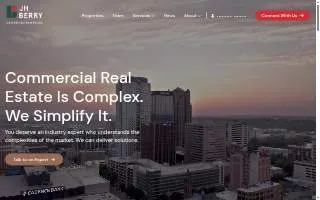 JH Berry- Commercial Real Estate of Birmingham website